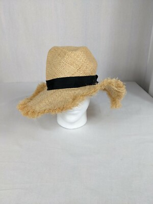 Olive and Pique straw hat Olive & Pique: Talk The Talk Natural Straw Banded Hat – Shop  main image 2