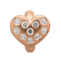 Endless White Heart Of Love Charm In Rose Gold, 61501-2 on sale Endless White Heart Of Love Charm In Rose Gold, 61501-2 on sale