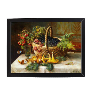 Classical Grape 3D Laser Print Art Poster Wall Painting With Frame Home Decor