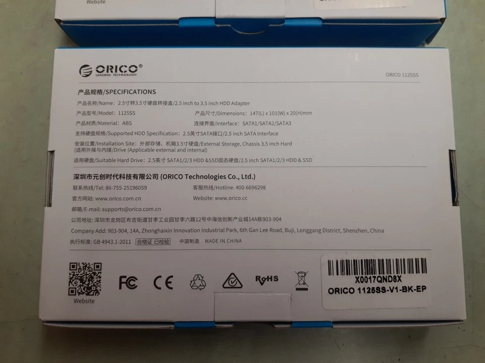 (2) ORICO 1125SS 2.5 Inch to 3.5 Inch HDD Adapter SSD Hard Disk Drive Caddy NIB - Image 4 of 4