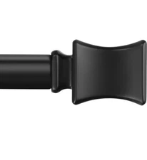 knobelite（1 Pack）43-51 inch Black Curtain Rods for Windows, 1 inch Diameter...