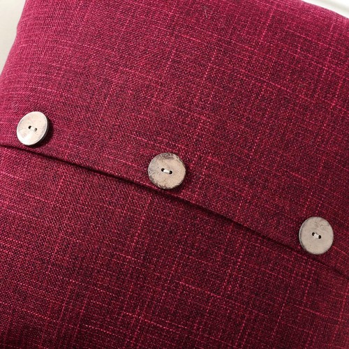 Throw Pillow Covers 20x20 Set of 2 With Vintage Button/Zipper Farmhouse Decor - Picture 9 of 35
