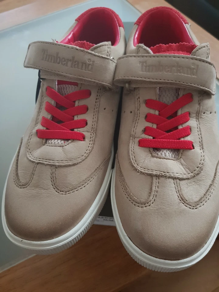 Timberland Juniors Gr. 36 brauner Lederhalbschuh " Neu " Klettverschluß - Bild 3 von 4