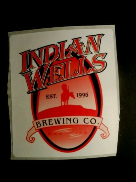BEER LABEL "INDIAN WELLS BREWING CO. EST. 1995" INYOKERN, CA.   3 1/4" X 3 3/4" 