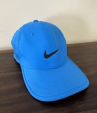 Nike Vapor RZN Golf Hat Cap Strapback BLUE Quick Dry Performance Black Swoosh