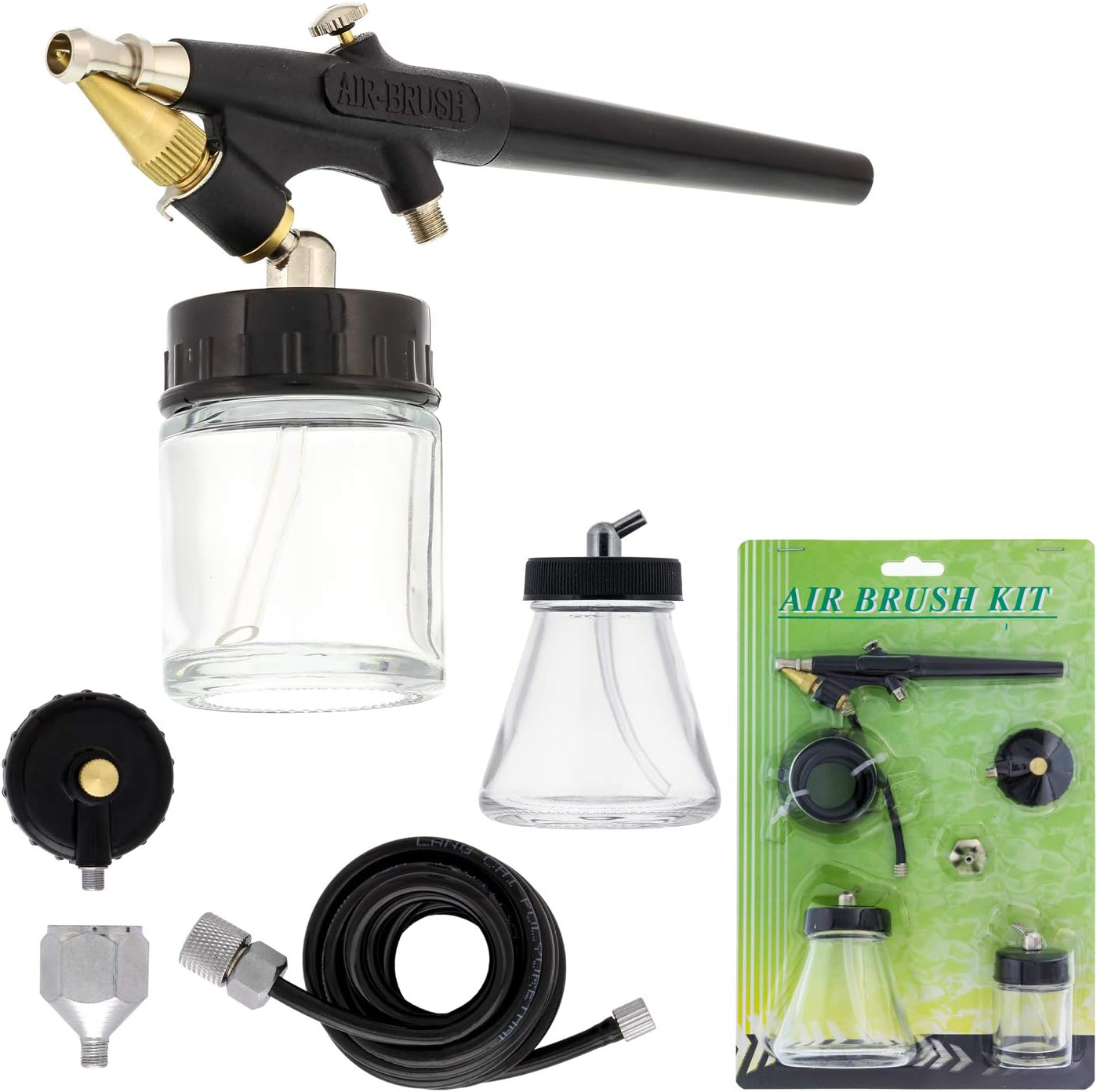 Airbrush Set-Kit-Single Action-Siphon Feed-External Mix-Sunless Tanning