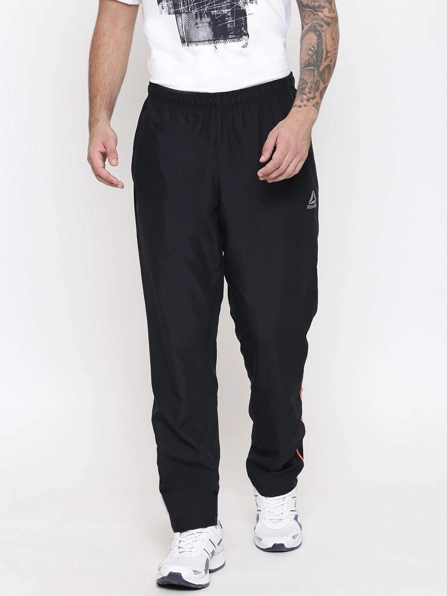REEBOK TRACK SWEATPANTS MEN S 2XL ELASTIC WAIST DRAWSTRING BLACK
