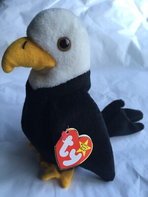 Ty Beanie Baby 1996 Baldy the Eagle Style 4074 Hang Tag PVC Pellets
