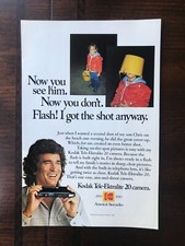 1980 vintage original print ad Kodak Tele-Ektralite 20 Camera W/ Michael Landon
