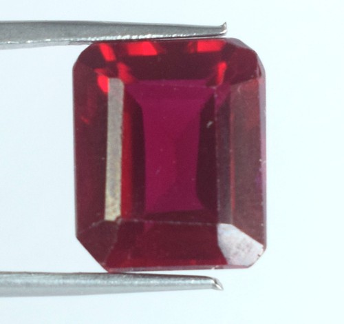 Natural Emerald Cut 15.50 Ct Burma Ruby Gemstone Certified B87405 Birthday Gift - Picture 7 of 8