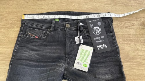 Diesel Sleenker Jeans Uomo Skinny (Etichetta W31 L34) W32 L34 Bottone Fly (#D589) - Foto 7 di 10