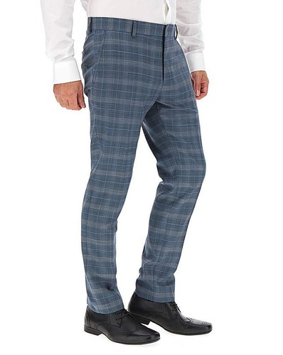 JACAMO Blue Check Suit Trousers W54 