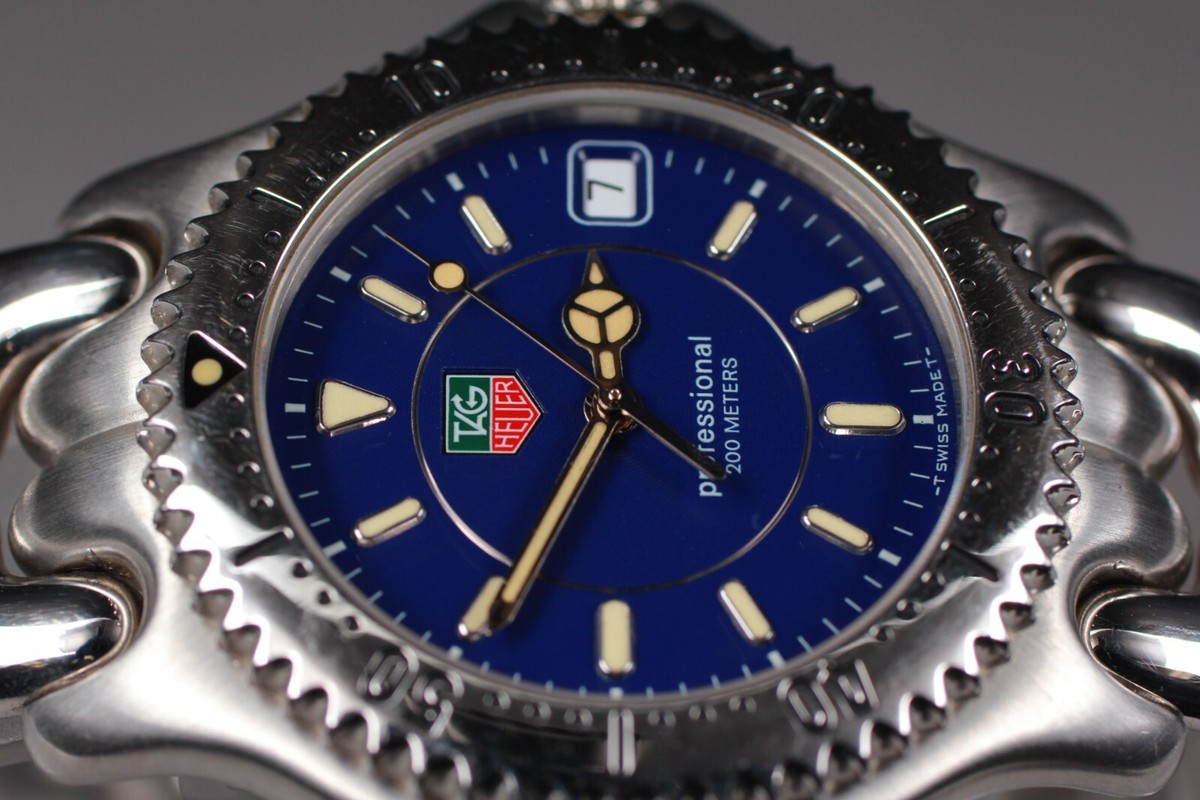 N Mint/Box】 Tag Heuer S/el WG111A 200m Blue Quartz Men's