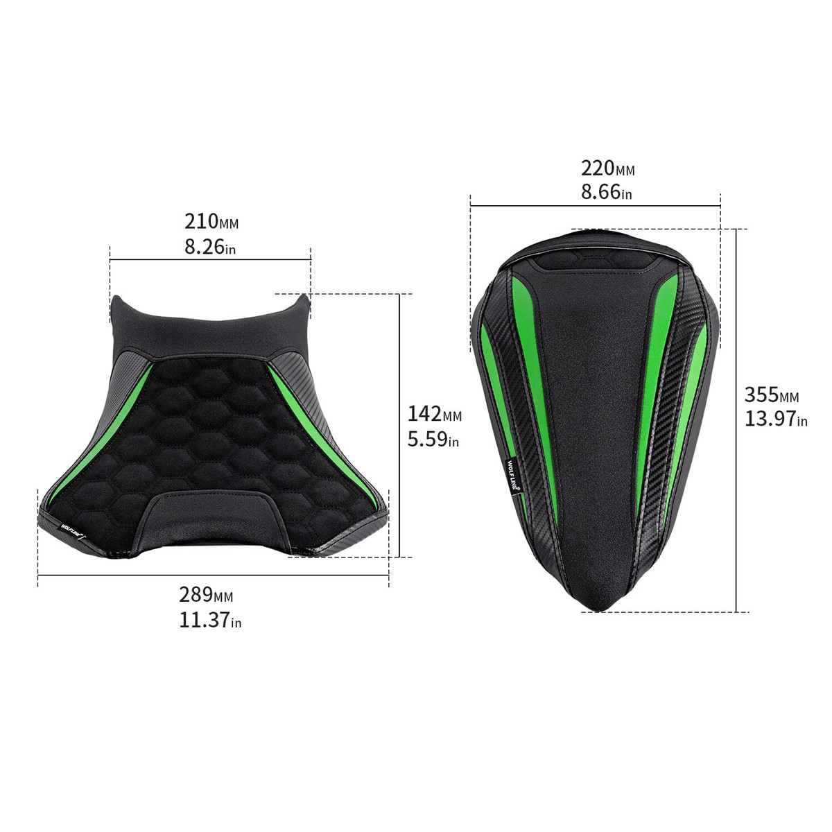 Ninja　WOLFLINEシート Wolfline Lowered Front Rider Driver Seat For Kawasaki Ninja