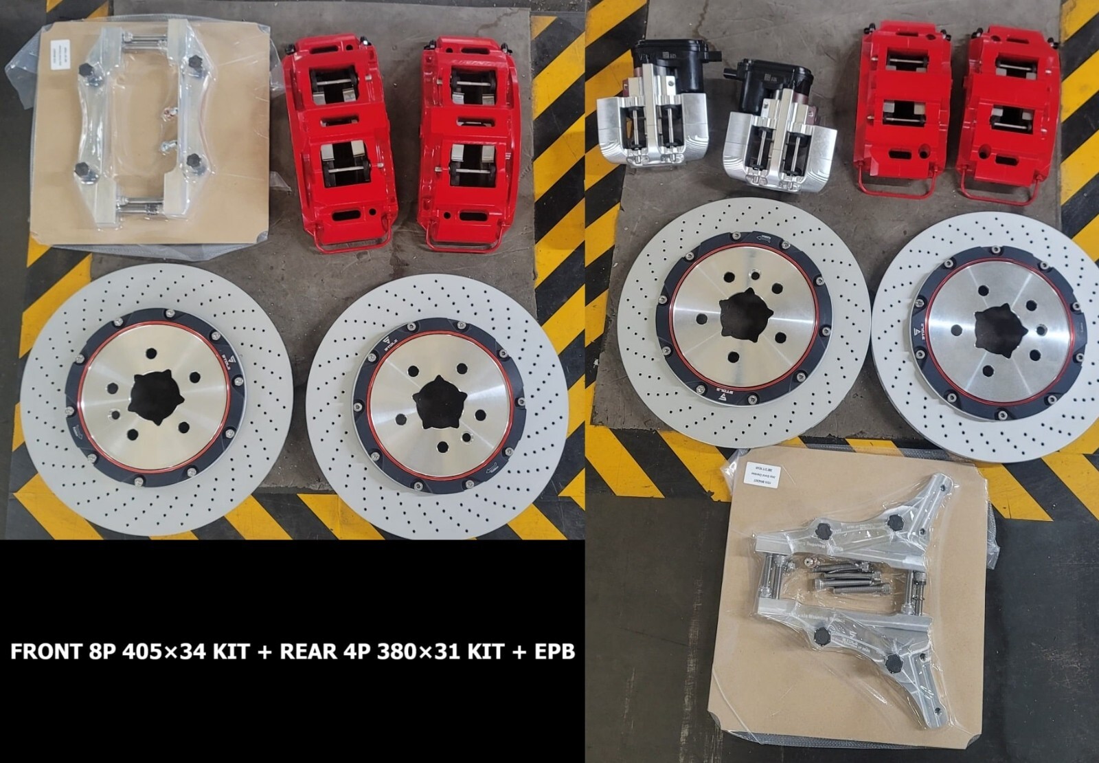 Big Brake Kit 2018-2024 Chevrolet Traverse Front 8-Pot Rear 4-Pot EPB 405/380