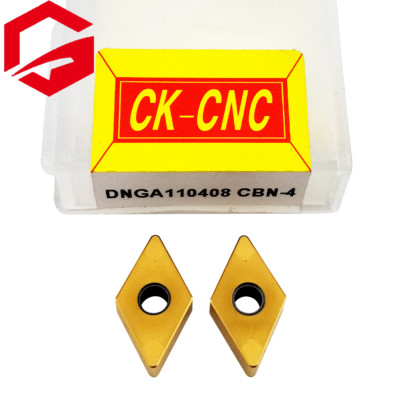 2PC DNGA110408 CBN-4  DNGA 332Gold Super Hard Boron Nitride Blade Hardened Steel