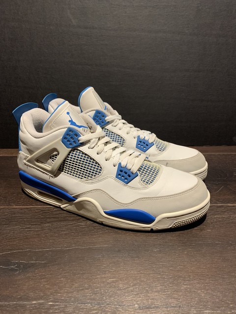 Nike Air Jordan 4 IV Retro White Military Blue Grey 2012 Size 12 for sale online | eBay