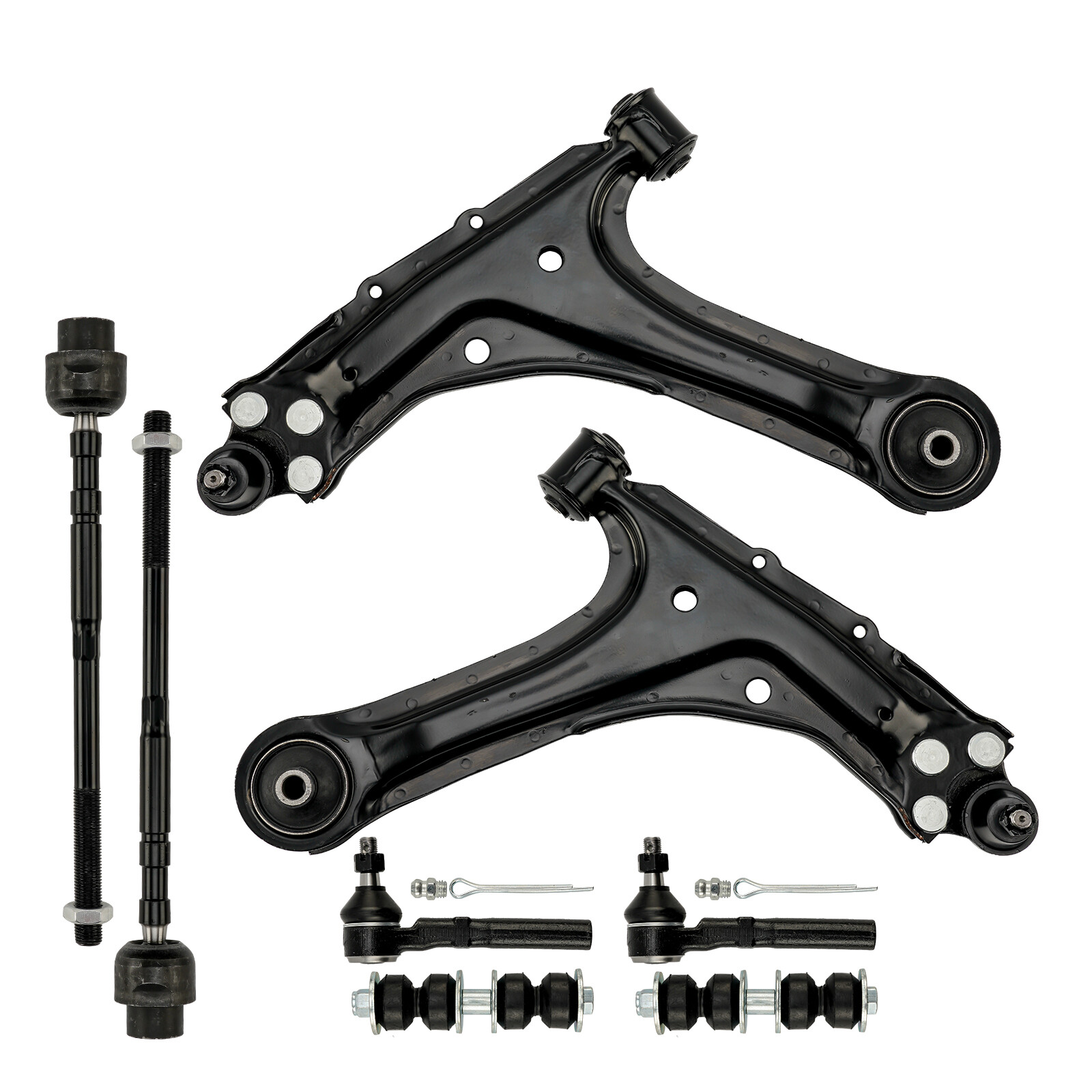 Front Control Arm Tie Rod Sway Bar Link Steering Suspension Kit 8-Piece Set
