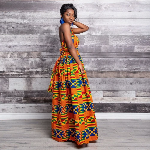 Afrikanische Dashiki Damen-Maxikleider - Bild 4 von 15