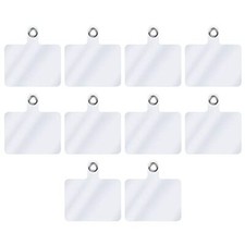 10Pcs Universal Phone Tether Tab Phone Lanyard Replacement Patches w/ Metal Ring