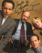 MONK CAST SIGNED AUTOGRAPH 8x10 RP PHOTO TONY SHALHOUB TRAYLOR HOWARD TED LEVINE