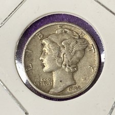 1942 Mercury Dime Silver 0.900 USA Philadelphia Mint  Ref 1