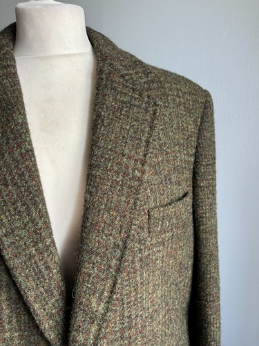 HARRIS TWEED JACKET 38 40 mens green 100% pure new wool JAGLA tailored GLASGOW - Picture 8 of 20