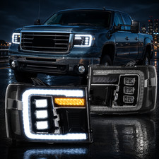Vland Full Led Headlights For 2007-13 Gmc Sierra 1500 2500hd 3500hd Wanimation