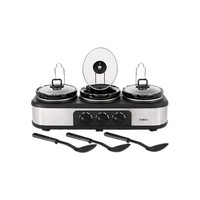 Tower T16015 Slow Cooker 3 Pot By  Food Warmer/Buffet Sever 3 x 1.5L Pots S/S