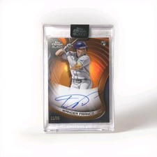 2022 Topps Chrome Black Wander Franco ORANGE AUTO RC 11 /25 Card 