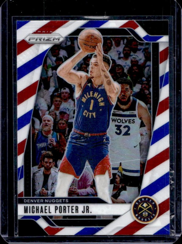2024-25 Panini Prizm Michael Porter Jr. Red, White and Blue #29 Nuggets