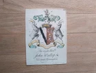 Original c 1724 Heraldry Print - John Wallop Viscount Lymington - coat of arms