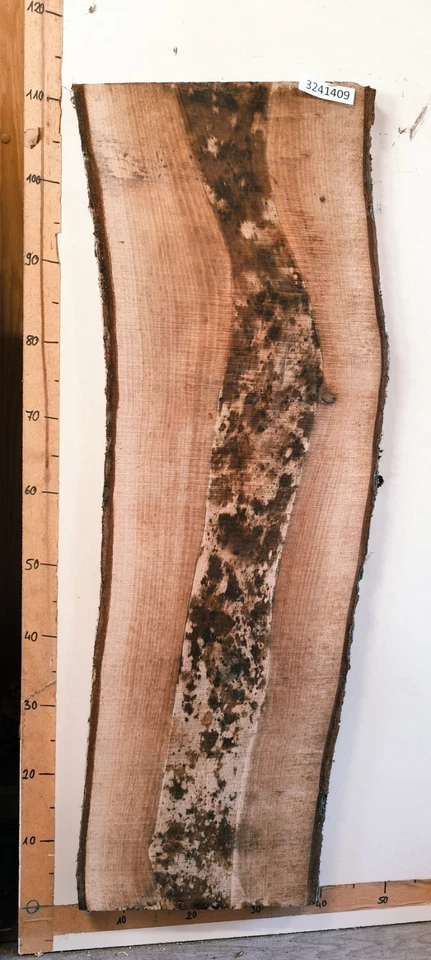 Nussbaum 50mm, 28mm Dicke, Holz, Brett, Bohle, Deko, Schwartenbrett, Rinde, - Bild 3 von 4