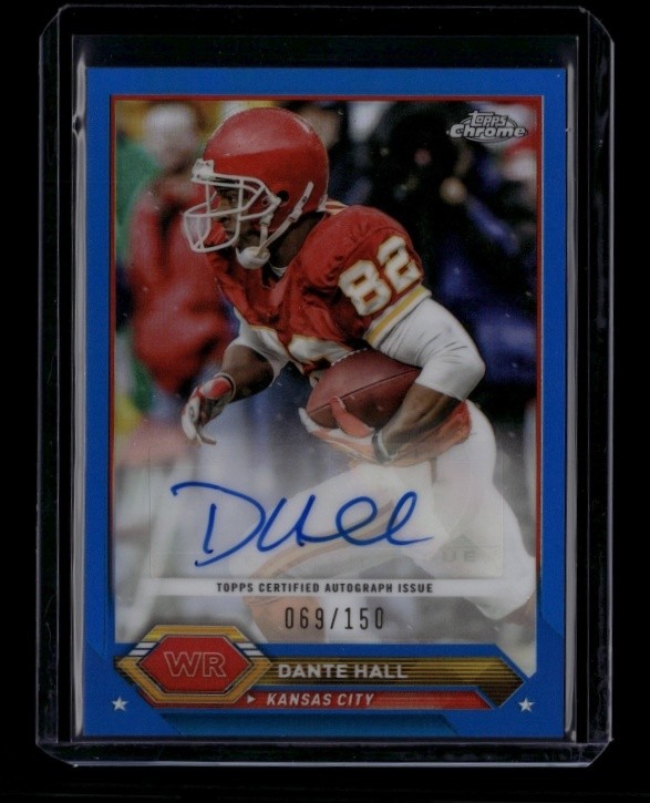 2023 Topps Composite Dante Hall #TCA-DHAL Chrome Auto Blue 69/150 Chiefs