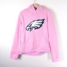 NFL Philadelphia Eagles Hoodie Girls 10-12 Pink Embroidered Logo Sweatshirt
