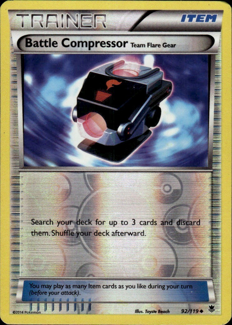 Battle Compressor Reverse Holo Uncommon XY - Phantom Forces 92/119 LP