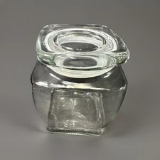 Square Clear Glass Canister Jar w/Sealing Lid Food Storage 4"x 4"x 5.5"