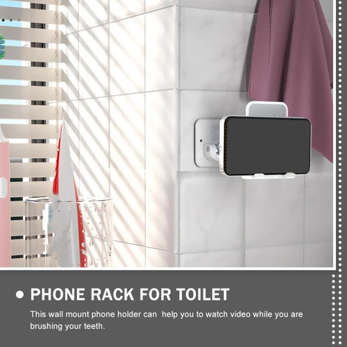 Mobile Phone Holder Stand Adjustable Wall Mount Adhesive Bathroom - 第 7/12 張圖片