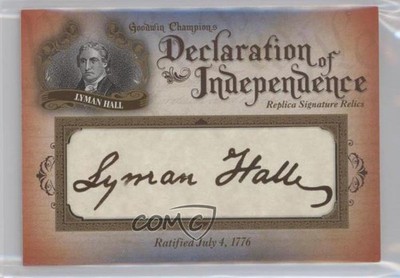 2016 Upper Deck Goodwin Champions 3/76 Lyman Hall #DOI-29 aa7
