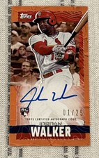 2023 Topps RIP Jordan Walker Rookie Orange Mini Autograph 1/25 1st Print SSP 