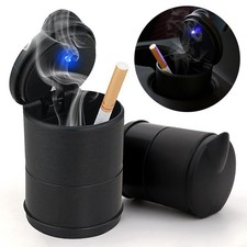New Portable Car Auto Ashtray Blue LED Light Smokeless Ashtray Cigarette Holder