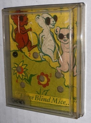 Vintage 1960s Dexterity Toy Game Comon Tatar Blasdell NY Three Blind Mice Skill
