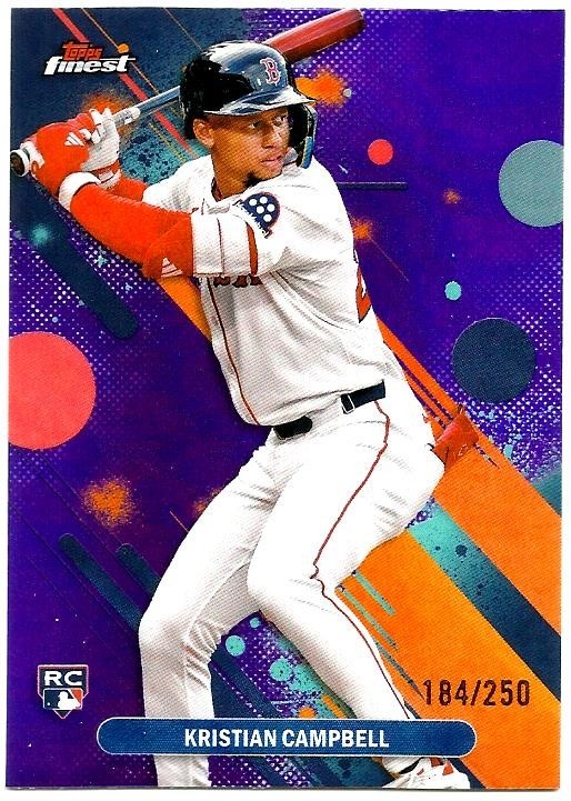 2025 TOPPS FINEST COMMON PURPLE #98 - KRISTIAN CAMPBELL ROOKIE #'D 184/250