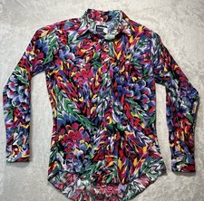 Wrangler Long Tails 15 1/2 X 34 Vintage Long Sleeve Shirt Vibrant Colors