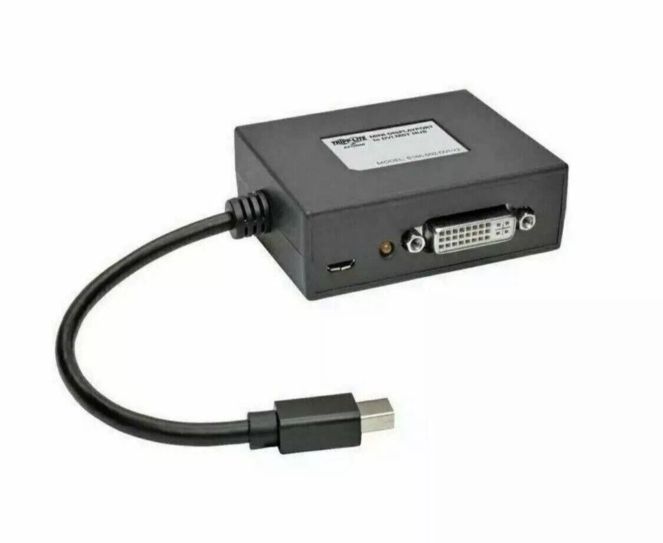 Tripp Lite 2-Port Mini DisplayPort to DVI Multi Stream Transport (MST) Hub, MDP - Image 2 of 4