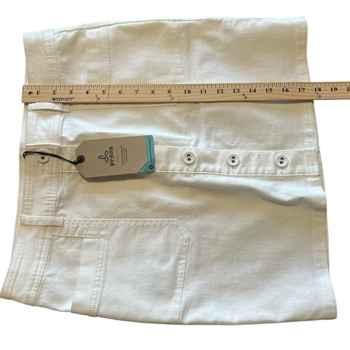 White Denim Skirt Front Back Pockets Womens Size 8 New with Tags - Picture 12 of 13