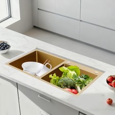 Drop in Kitchen Sink Stainless Steel Sink Dual Bowl Kitchen Sink 31.5 17.72 In
