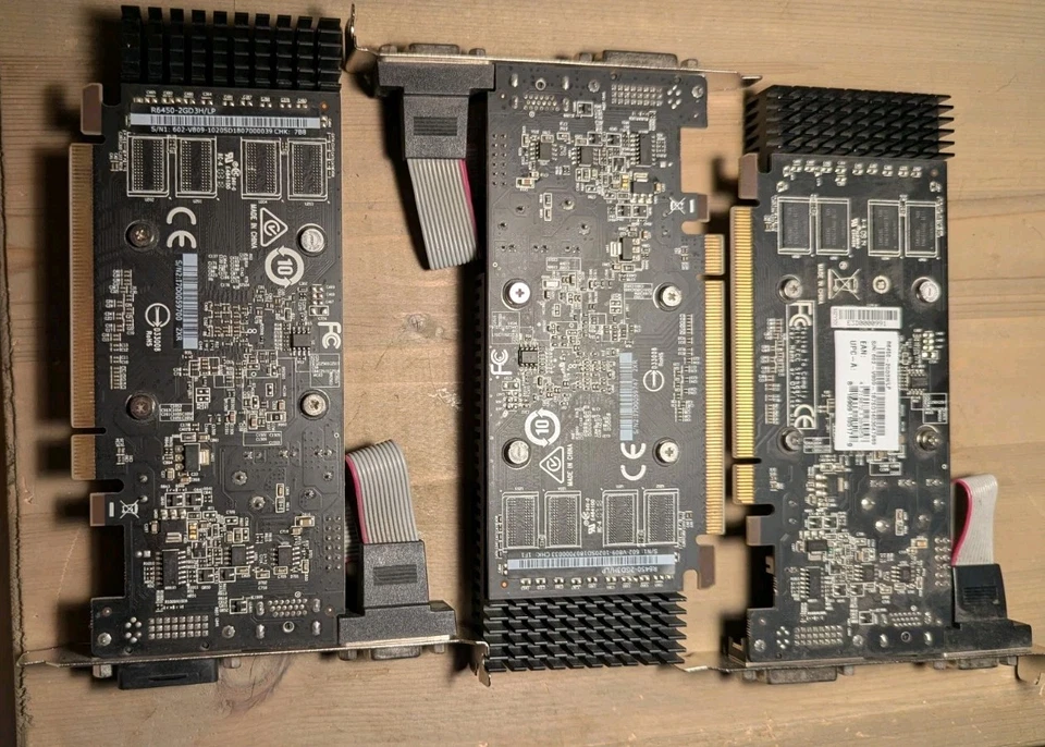 Lote de 3 tarjetas gráficas MSI Radeon HD 6450 2GB DDR3 bajo perfil PCI-E (R6450-2GD Foto 3 de 4