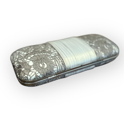 Karen Millen Clutch Bag Embroided GREY chain Shoulder Strap - Picture 3 of 7