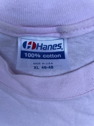 Vintage Hanes Pink Kensington & Chelsea London Tee Single Stitch USA XL - Picture 2 of 8